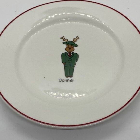 Christmas and Holiday Rainbow Mountain Set of Reindeer Plates Set of 8 - Picture 3 of 8